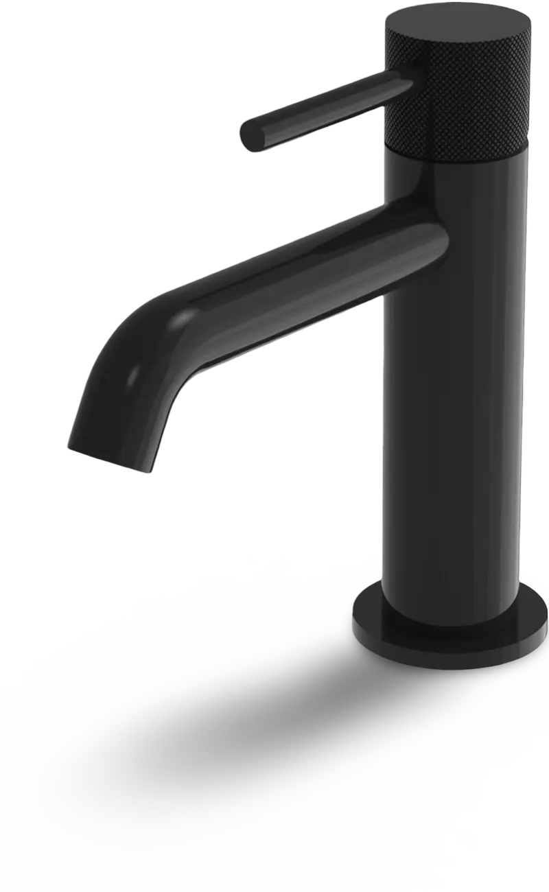 Satin black bathroom tap